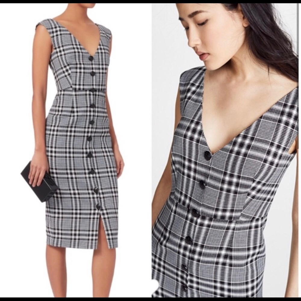 NWOT Lark Plaid Midi Dress